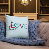 LOVE (for the Special Needs Community) Pillow 20x12 or 18x18