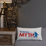Normal is a Myth (Bigfoot) Light Grey Pillow