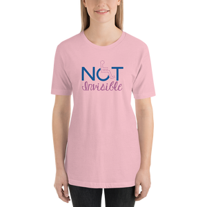 Shirt not invisible disabled disability special needs visible awareness diversity wheelchair inclusion inclusivity impaired acceptance