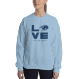 Love Sees No Limits (Halftone Stacked Design, Sweatshirt)