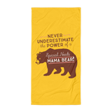 beach towel Never Underestimate the power of a Special Needs Mama Bear! mom momma parent parenting parent moma mom mommy power