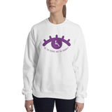 See the Person, Not the Disability (Eyelash Design) Sweatshirt Light Colors