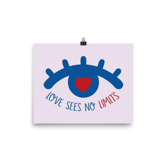 poster love sees no limits luv heart eye disability special needs expectations future