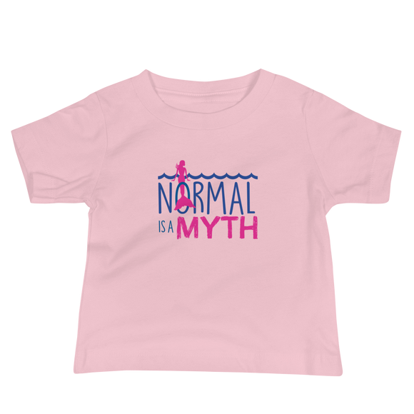 baby shirt normal is a myth mermaid peer pressure popularity disability special needs awareness inclusivity acceptance