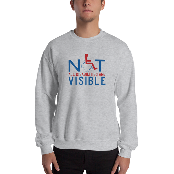 sweatshirt not all disabilities are visible invisible disabilities hidden non-visible unseen mental disabled Psychiatric neurological chronic