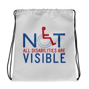 drawstring bag not all disabilities are visible invisible disabilities hidden non-visible unseen mental disabled Psychiatric neurological chronic