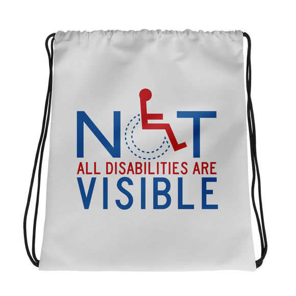 drawstring bag not all disabilities are visible invisible disabilities hidden non-visible unseen mental disabled Psychiatric neurological chronic