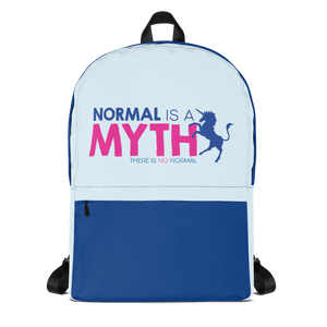 backpack school normal is a myth unicorn peer pressure popularity disability special needs awareness inclusivity acceptance activism
