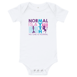 Normal is a Myth (Mermaid & Unicorn) Girl's Baby Onesie