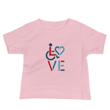 LOVE (for the Special Needs Community) Baby Shirt Stacked Design 3 of 3