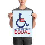 Different but Equal (Disability Equality Logo) Poster