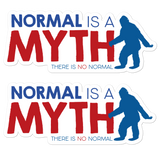 Normal is a Myth (Bigfoot) Stickers (2X)