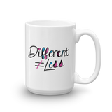 Different Does Not Equal Less (As Seen on Netflix's Raising Dion) Mug with Digital Glitter