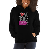 Love Hates Labels (Unisex Dark Hoodies)