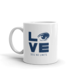 Love Sees No Limits (Halftone Stacked Design, Mug)