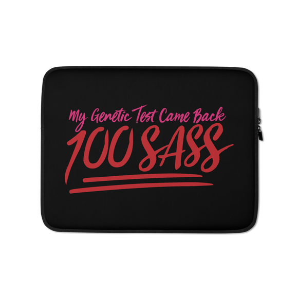 laptop sleeve My Genetic Test Came Back 100 Sass sassy DNA 100 100% results Raising Dion Esperanza Sammi Haney rare disease chromosomes