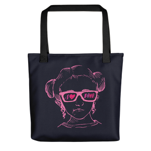 tote bag I love Pink pink glasses love luv heart Raising Dion Esperanza fan Netflix Sammi Haney