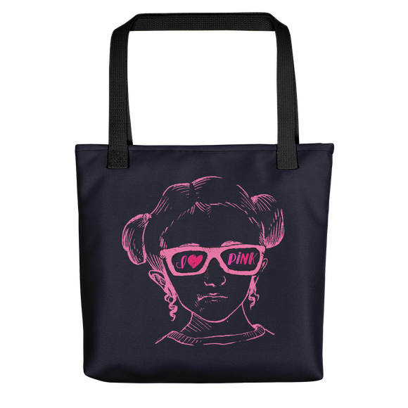 tote bag I love Pink pink glasses love luv heart Raising Dion Esperanza fan Netflix Sammi Haney