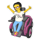 Esperanza From Raising Dion (Yellow Cartoon) Not All Actors Use Stairs Sticker