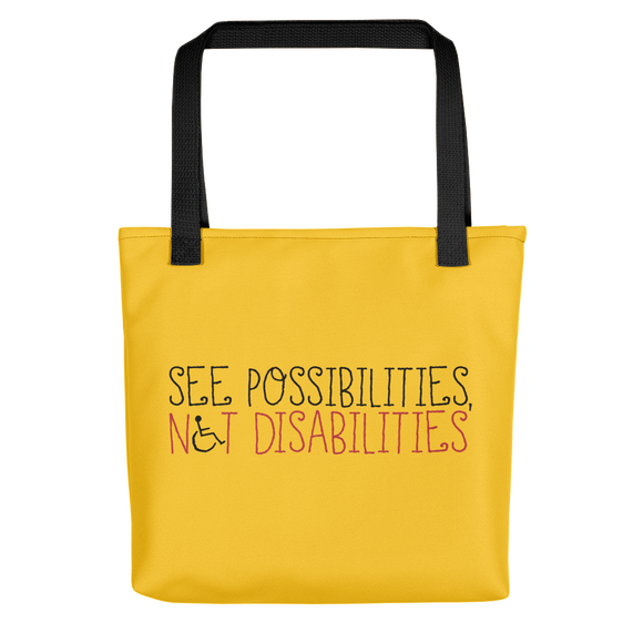 tote bag see possibilities not disabilities future worry parent parenting disability special needs parent positive encouraging hope