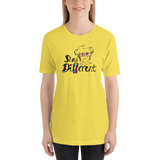 shirt stay different Raising Dion Esperanza fan Netflix Sammi Haney wheelchair pink glasses disability osteogenesis imperfecta