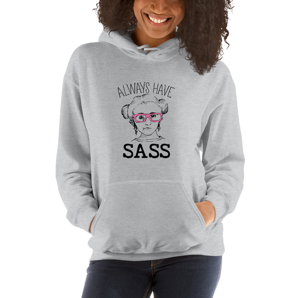 hoodie Always have Sass Sammi Haney Esperanza Netflix Raising Dion fan wheelchair pink glasses sassy disability osteogenesis imperfecta OI