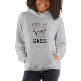 hoodie Always have Sass Sammi Haney Esperanza Netflix Raising Dion fan wheelchair pink glasses sassy disability osteogenesis imperfecta OI