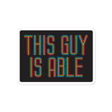 This Guy is Able (Men's Sticker) in Black Box