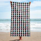 beach towel print all over Different Colored Faces of Sammi Haney Esperanza Netflix Raising Dion fan sassy wheelchair pink glasses disability osteogenesis imperfecta OI
