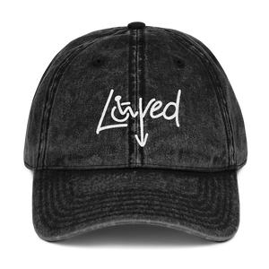 Loved Arrow (I am Loved) Vintage Cotton Twill Cap