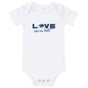 baby onesie babysuit bodysuit love sees no limits halftone eye luv heart disability special needs expectations future