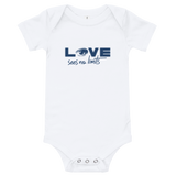 baby onesie babysuit bodysuit love sees no limits halftone eye luv heart disability special needs expectations future