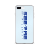 See Me Not My Disability (Halftone) Blue iPhone Case