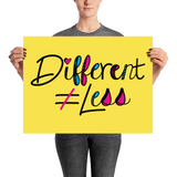 Different Does Not Equal Less (As Seen on Netflix's Raising Dion) Poster