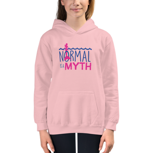 kid's hoodie normal is a myth mermaid peer pressure popularity disability special needs awareness inclusivity acceptance