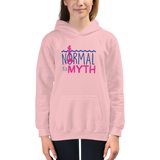 kid's hoodie normal is a myth mermaid peer pressure popularity disability special needs awareness inclusivity acceptance