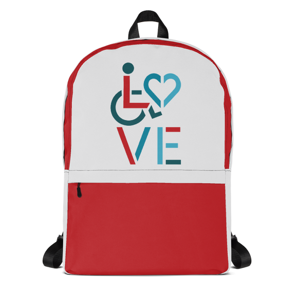 backpack school showing love for the special needs community heart disability wheelchair diversity awareness acceptance disabilities inclusivity inclusion