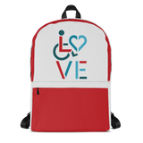 backpack school showing love for the special needs community heart disability wheelchair diversity awareness acceptance disabilities inclusivity inclusion