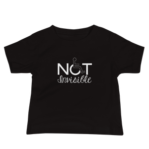 baby Shirt not invisible disabled disability special needs visible awareness diversity wheelchair inclusion inclusivity impaired acceptance