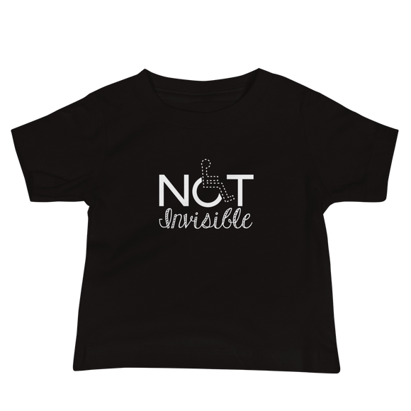 baby Shirt not invisible disabled disability special needs visible awareness diversity wheelchair inclusion inclusivity impaired acceptance