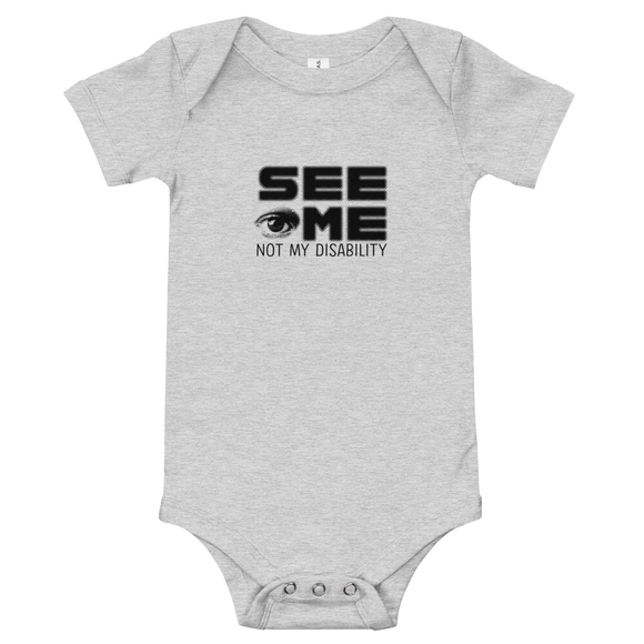 baby onesie babysuit bodysuit See me not my disability wheelchair invisible acceptance special needs awareness diversity inclusion inclusivity 