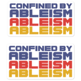 Confined by Ableism (Halftone) Sticker (2X)