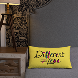 Different Does Not Equal Less (As Seen on Netflix's Raising Dion) 18x18 or 20x12 Pillow