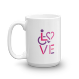 LOVE (for the Special Needs Community) Mug Stacked Design 2 of 3