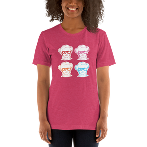 Shirt 4 Different Colored Faces with Outline of Sammi Haney Esperanza Netflix Raising Dion fan sassy wheelchair pink glasses disability osteogenesis imperfecta OI