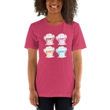 Shirt 4 Different Colored Faces with Outline of Sammi Haney Esperanza Netflix Raising Dion fan sassy wheelchair pink glasses disability osteogenesis imperfecta OI