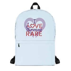 school backpack I Love Someone with a Rare Condition medical disability disabilities awareness inclusion inclusivity diversity genetic disorder