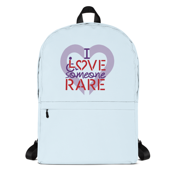 school backpack I Love Someone with a Rare Condition medical disability disabilities awareness inclusion inclusivity diversity genetic disorder