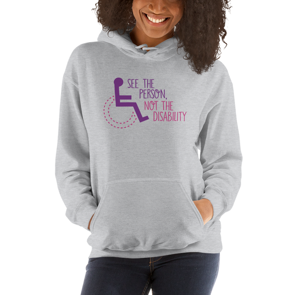 hoodie see the person not the disability wheelchair inclusion inclusivity acceptance special needs awareness diversity