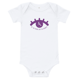 See the Person, Not the Disability (Eyelash Design) Baby Pink/White Onesie